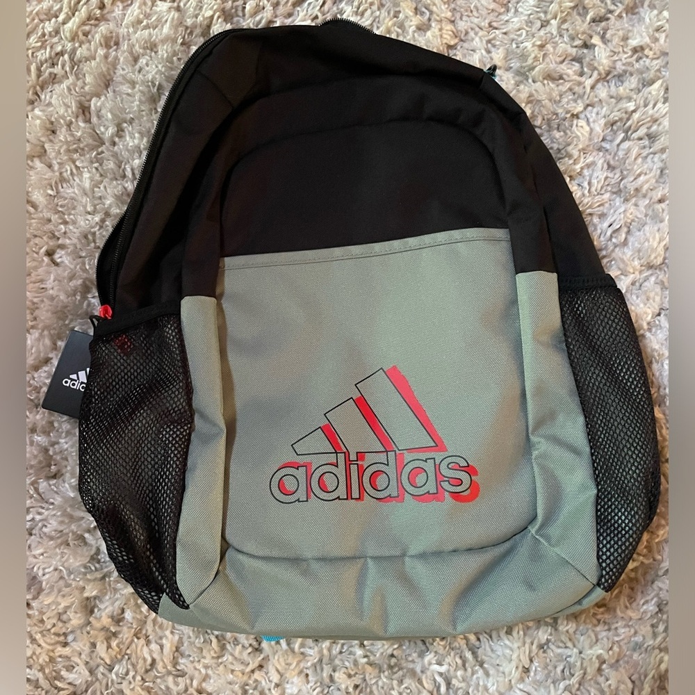 Adidas Ready Unisex 17" Backpack GREEN BLACK 15" Laptop SCHOOL BAG WIPE NEW $45 - Picture 8 of 8